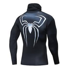 Spiderman "Spiderman 3" Long Sleeve Compression High Collar Rashguard-RashGuardStore