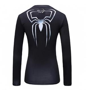 Spiderman "Spiderman 3" Women's Compression Long Sleeve Rashguard-RashGuardStore