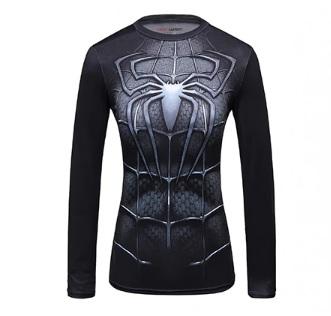 Spiderman "Spiderman 3" Women's Compression Long Sleeve Rashguard-RashGuardStore