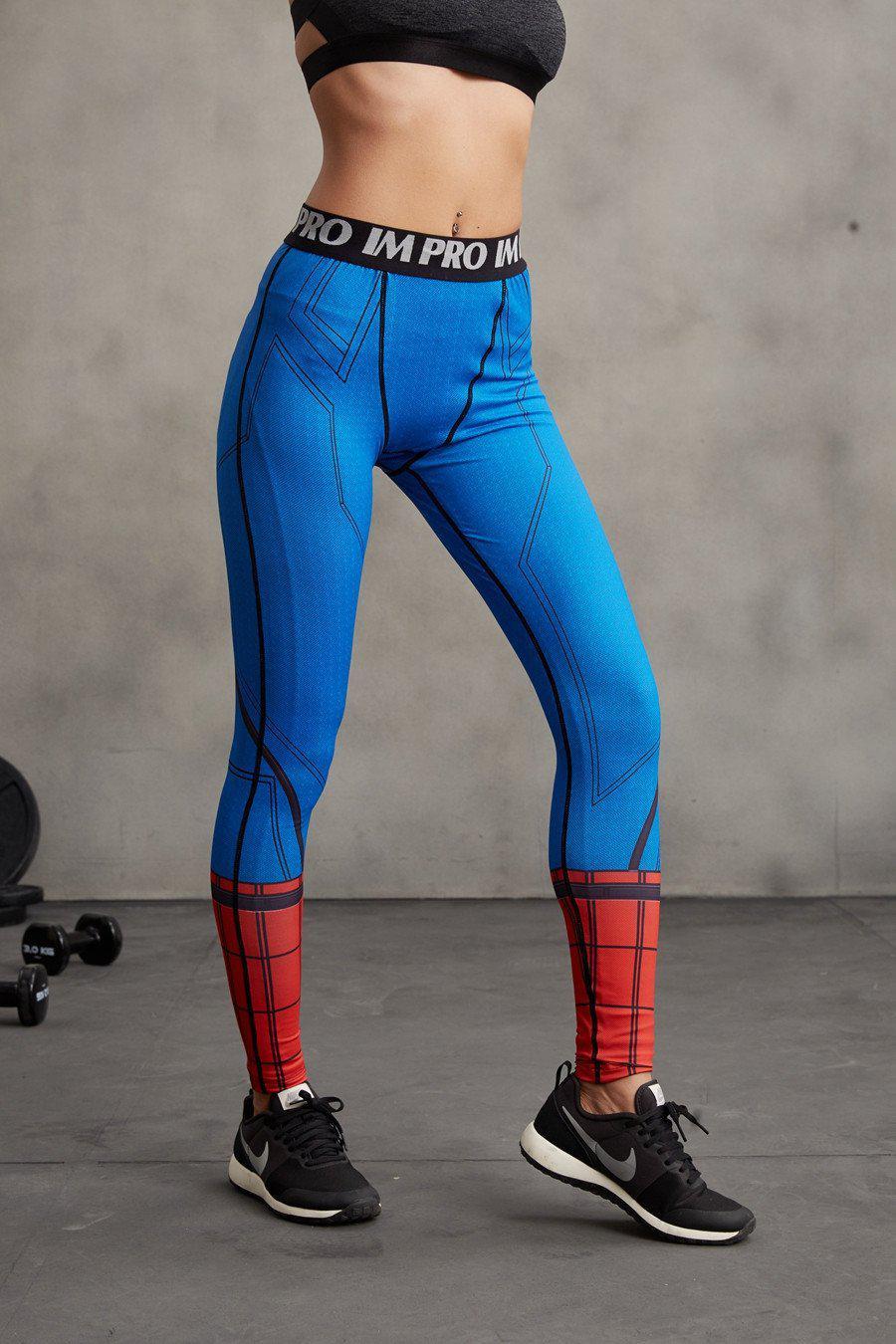 Spiderman "Spiderwoman" Women's Compression Leggings Grappling Spats-RashGuardStore