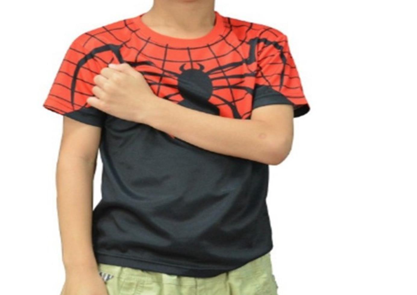 Spiderman 'Superior' Kid's Compression Short Sleeve Rashguard-RashGuardStore