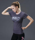 Supergirl 'Daughter Of Krypton' Compression Short Sleeve Rash Guard-RashGuardStore