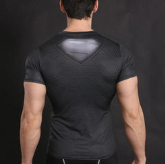 Superman "Flash Point" Compression Short Sleeve Rashguard-RashGuardStore