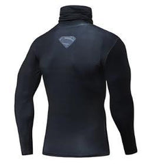 Superman "Son Of Superman" Long Sleeve Compression High Collar Rashguard-RashGuardStore