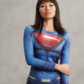 Superman Women's Compression Long Sleeve Rashguard-RashGuardStore