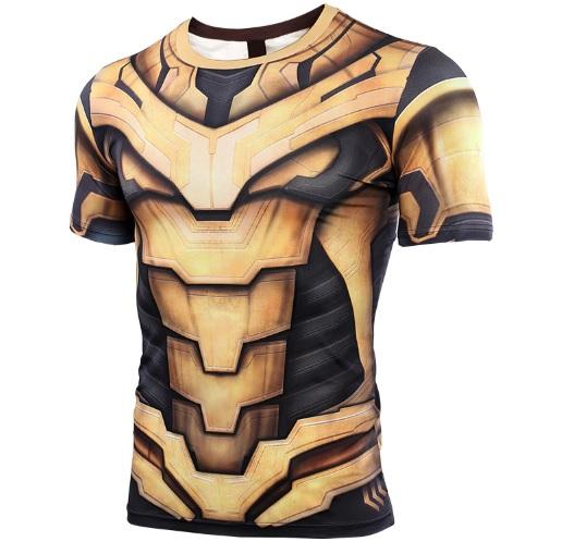 Thanos 'End Game Armor' Premium Compression Short Sleeve Rash Guard-RashGuardStore