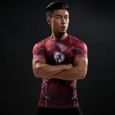 The Flash 'Classic' Compression Short Sleeve Rash Guard-RashGuardStore