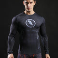 The Flash Compression Long Sleeve Rash Guard Reverse/Dark/Classic-RashGuardStore