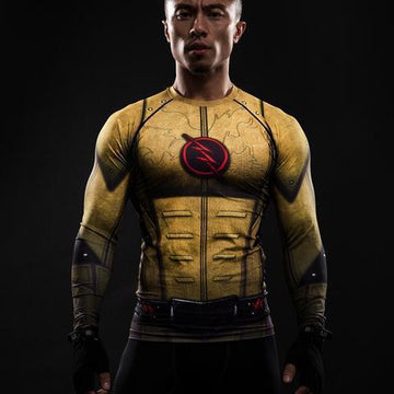 The Flash 'Reverse' Compression Long Sleeve Rash Guard-RashGuardStore