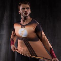 The Flash "Updated" Compression Long Sleeve Rash Guard Reverse/Dark/Classic-RashGuardStore