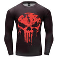 The Punisher 'Blood Melting Skull' Long Sleeve Compression Rashguard-RashGuardStore