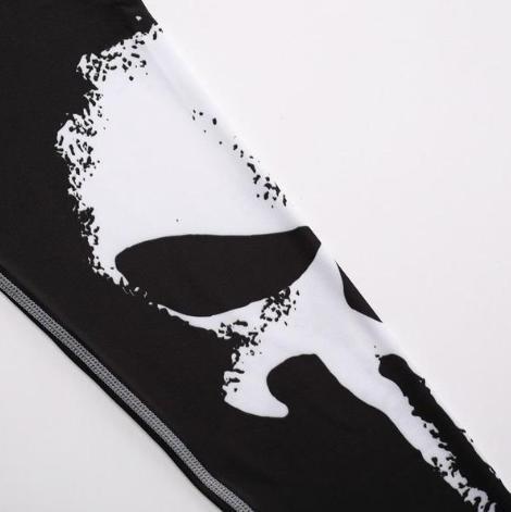 The Punisher 'Skull Sleeves' Long Sleeve Compression Rashguard-RashGuardStore