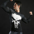 The Punisher 'White Skull' Long Sleeve Compression Rashguard-RashGuardStore