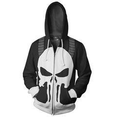 The Punisher Zip Up Hoodie-RashGuardStore