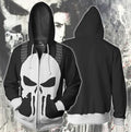 The Punisher Zip Up Hoodie-RashGuardStore