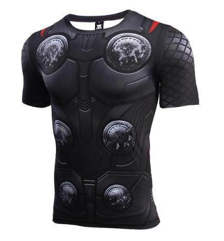 Thor 'Infinity War' Short Sleeve Compression Rash Guard-RashGuardStore