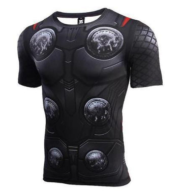 Thor 'Infinity War' Short Sleeve Compression Rash Guard-RashGuardStore