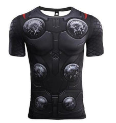 Thor 'Infinity War' Short Sleeve Compression Rash Guard-RashGuardStore