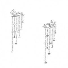 Star Pendant and Rhinestone Drop Earrings