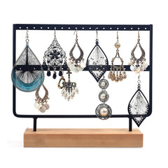 Rectangular Wooden and Metal Jewelry Organizer