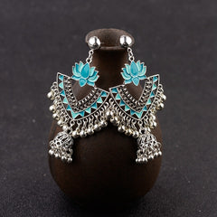 Egyptian Lotus Gypsy Bell Post Earrings