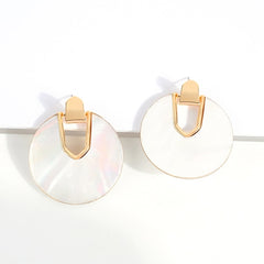 Acrylic Peacock Shell Colorful Post Earrings