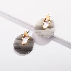 Acrylic Peacock Shell Colorful Post Earrings