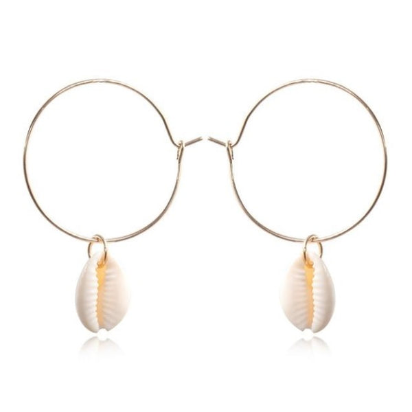 Women's Seashell Hoop Earrings