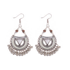 Clutch Shaped Fish Hook Boho Patterned Earrings