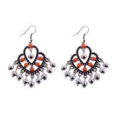 Clutch Shaped Fish Hook Boho Patterned Earrings