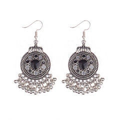 Clutch Shaped Fish Hook Boho Patterned Earrings