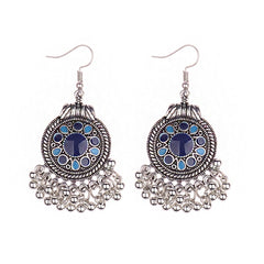 Clutch Shaped Fish Hook Boho Patterned Earrings