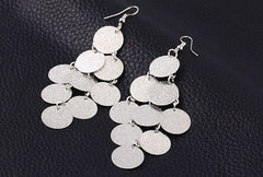 Gold or Silver Coin Drop Earrings