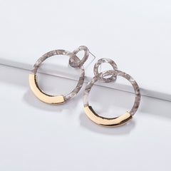 Candyshell Acrylic Round Dangle Earrings
