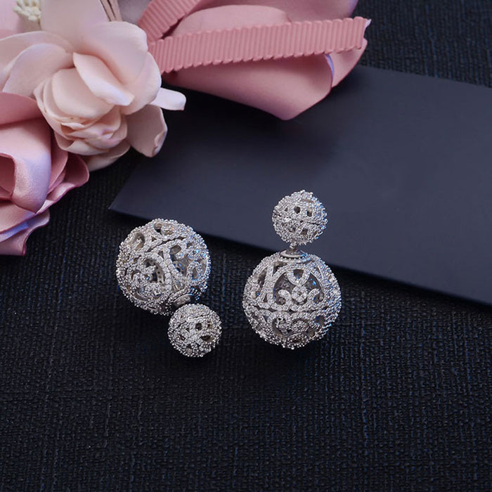 Cubic Zirconia Rounded Ring and Earrings
