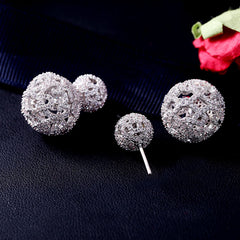 Cubic Zirconia Rounded Ring and Earrings