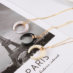 Ivory Crescent Moon Necklace