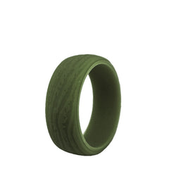 Men's 8.7mm Tree Bark Grain Silicone Ring