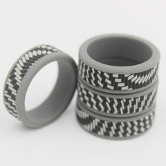 Men's 8mm Monocrome Silicone Ring