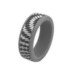 Men's 8mm Monocrome Silicone Ring