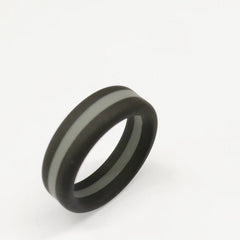 Men's 8mm Two Tone Silicone Ring