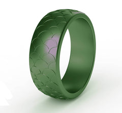 Men's 8.7mm Fish Scale Silicone Ring