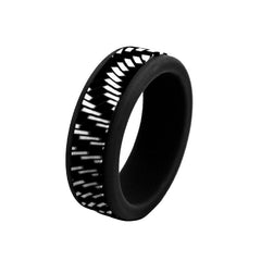 Men's 8mm Monocrome Silicone Ring