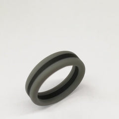 Men's 8mm Two Tone Silicone Ring