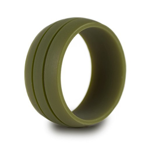 Unisex 8.5mm Double Groove Silicone Ring