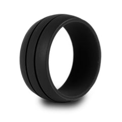 Unisex 8.5mm Double Groove Silicone Ring