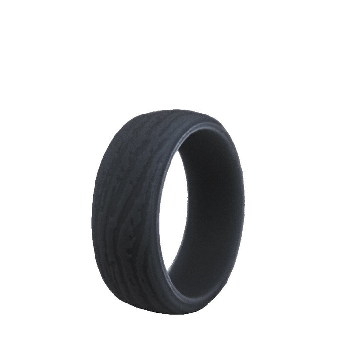 Men's 8.7mm Tree Bark Grain Silicone Ring