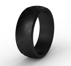 Men's 8.7mm Fish Scale Silicone Ring