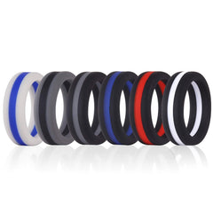 Men's 8mm Two Tone Silicone Ring