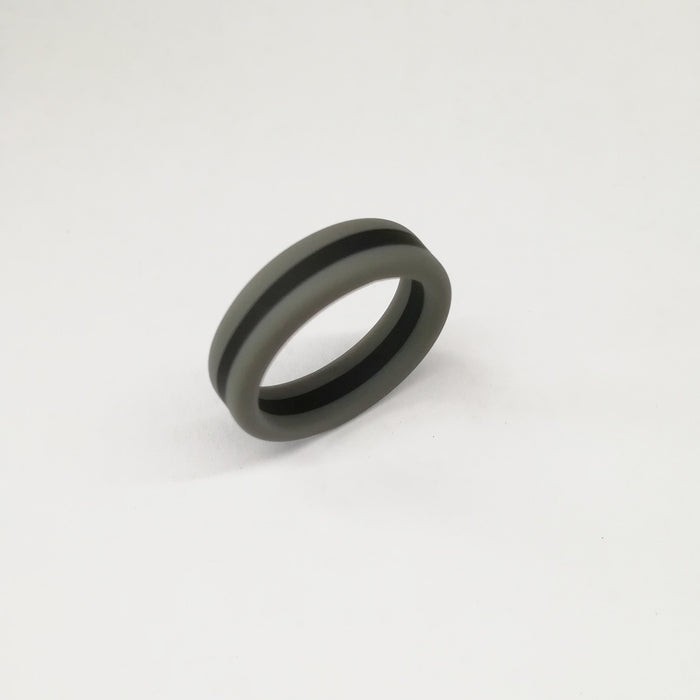 Men's 8mm Two Tone Silicone Ring